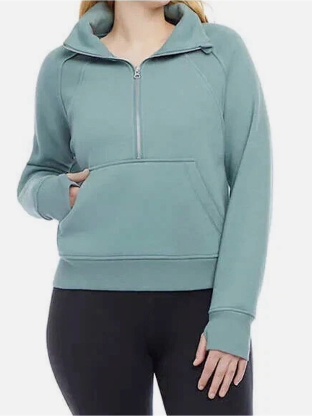 Danskin Mixed Rib Half-Zip Jacket